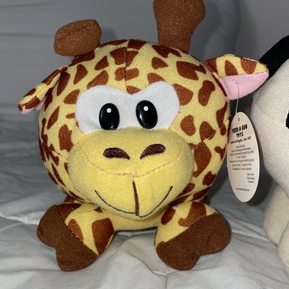 Peek A Boo Giraffe and Pug Plush Stuffed Animal Bundle Set - Picture 2 of 4